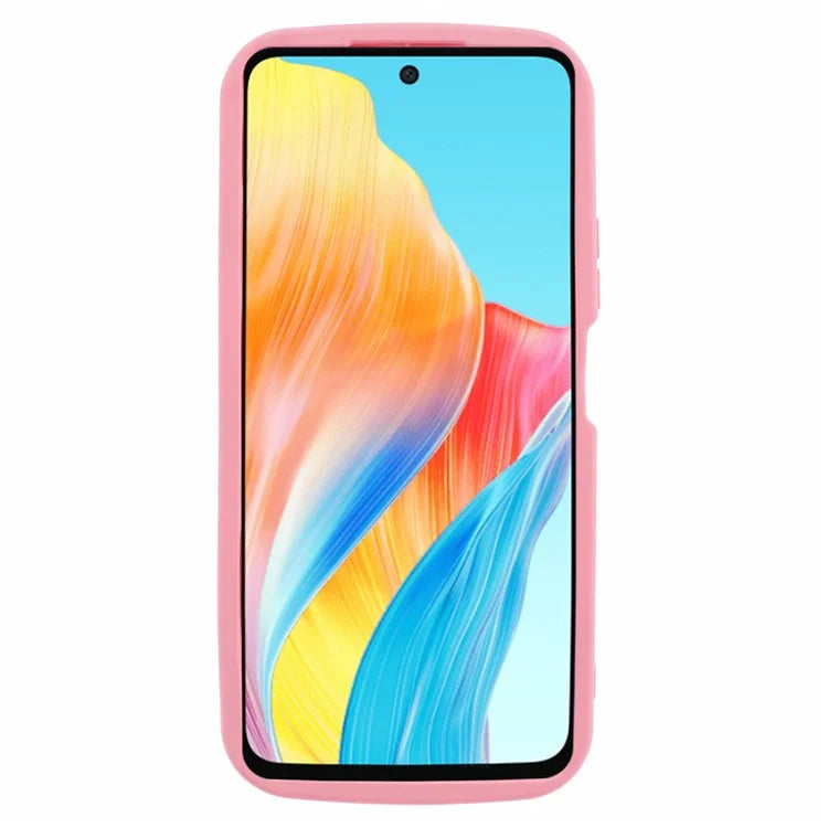 For Oppo A58 4G Case Candy Color Wavy Edge Rubberized TPU Phone Back Cover