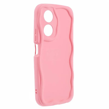 For Oppo A58 4G Case Candy Color Wavy Edge Rubberized TPU Phone Back Cover