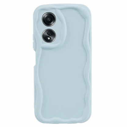 For Oppo A58 4G Case Candy Color Wavy Edge Rubberized TPU Phone Back Cover