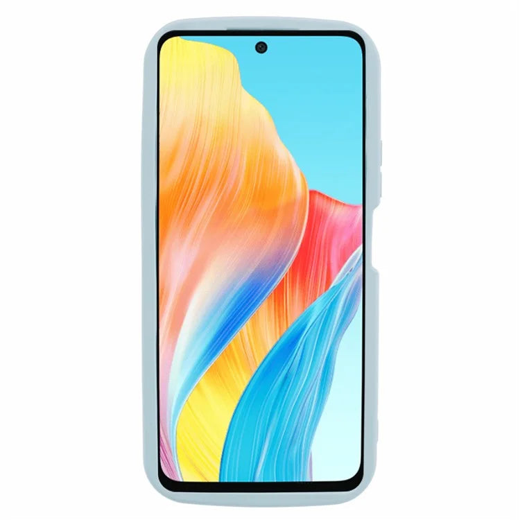 For Oppo A58 4G Case Candy Color Wavy Edge Rubberized TPU Phone Back Cover