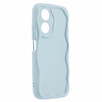 For Oppo A58 4G Case Candy Color Wavy Edge Rubberized TPU Phone Back Cover