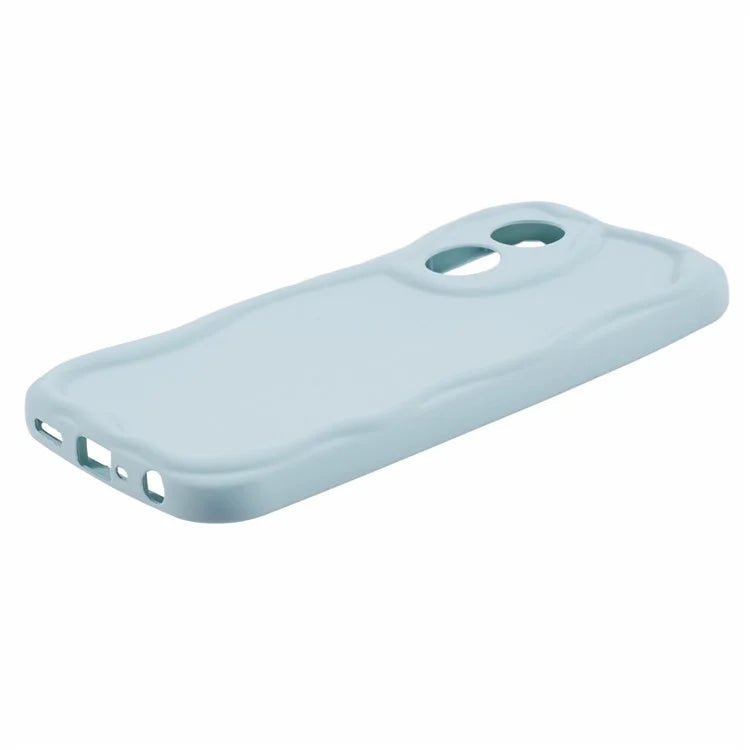 For Oppo A58 4G Case Candy Color Wavy Edge Rubberized TPU Phone Back Cover