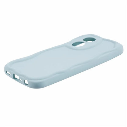 For Oppo A58 4G Case Candy Color Wavy Edge Rubberized TPU Phone Back Cover
