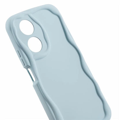 For Oppo A58 4G Case Candy Color Wavy Edge Rubberized TPU Phone Back Cover