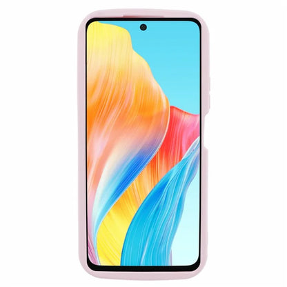 For Oppo A58 4G Case Candy Color Wavy Edge Rubberized TPU Phone Back Cover