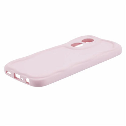 For Oppo A58 4G Case Candy Color Wavy Edge Rubberized TPU Phone Back Cover