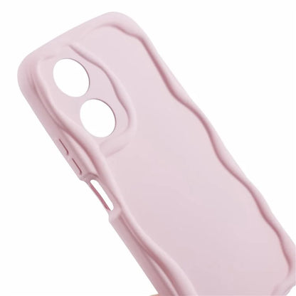 For Oppo A58 4G Case Candy Color Wavy Edge Rubberized TPU Phone Back Cover