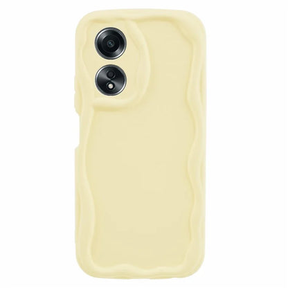 For Oppo A58 4G Case Candy Color Wavy Edge Rubberized TPU Phone Back Cover