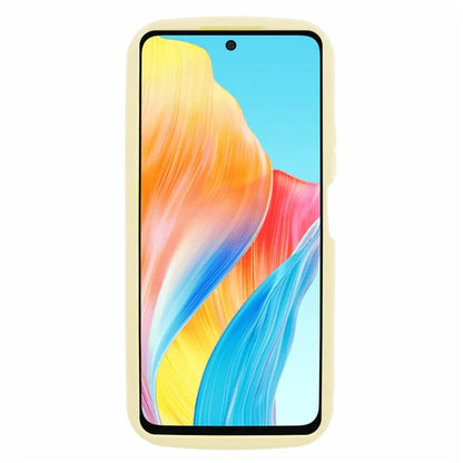 For Oppo A58 4G Case Candy Color Wavy Edge Rubberized TPU Phone Back Cover