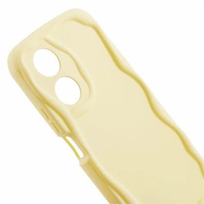 For Oppo A58 4G Case Candy Color Wavy Edge Rubberized TPU Phone Back Cover