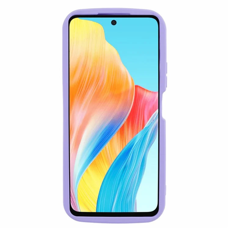 For Oppo A58 4G Case Candy Color Wavy Edge Rubberized TPU Phone Back Cover