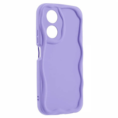 For Oppo A58 4G Case Candy Color Wavy Edge Rubberized TPU Phone Back Cover