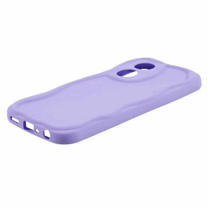 For Oppo A58 4G Case Candy Color Wavy Edge Rubberized TPU Phone Back Cover