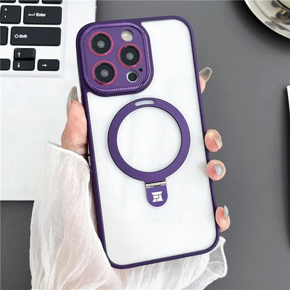 Magnetic Cover for iPhone 15 Pro Case Compatible with MagSafe PC+TPU Phone Case