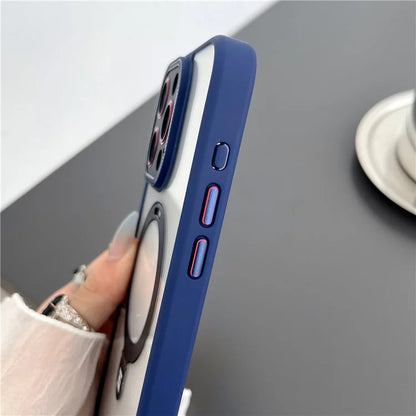For iPhone 15 Pro Max Case Compatible with MagSafe Anti-Drop PC+TPU Phone Cover