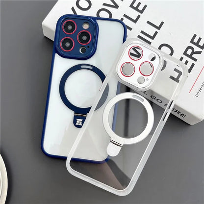 For iPhone 15 Pro Max Case Compatible with MagSafe Anti-Drop PC+TPU Phone Cover