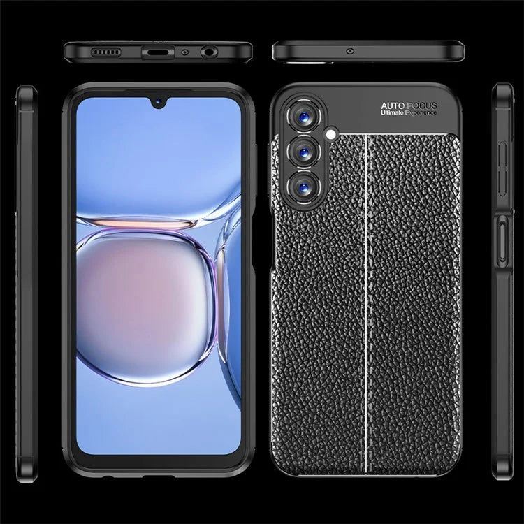For Samsung Galaxy A05s 4G Case Litchi Texture Flexible TPU Anti-scratch Phone Cover