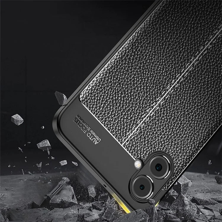For Samsung Galaxy A05 4G Case Litchi Texture Anti-scratch TPU Mobile Phone Cover