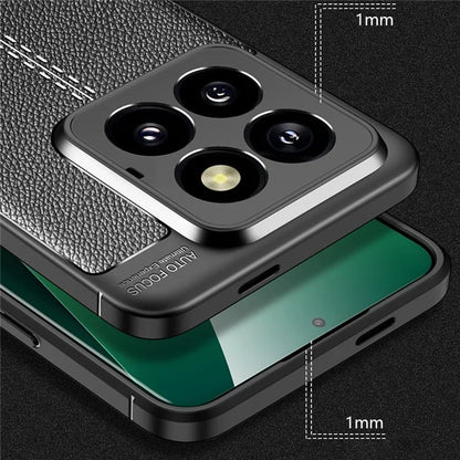 For Xiaomi 14 Pro TPU Case Litchi Texture Protective Cellphone Cover