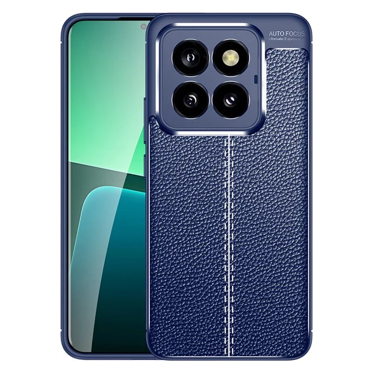 For Xiaomi 14 Pro TPU Case Litchi Texture Protective Cellphone Cover