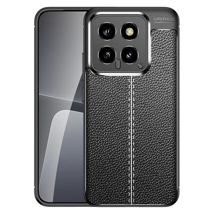 For Xiaomi 14 Case Litchi Texture Flexible TPU Smartphone Back Cover