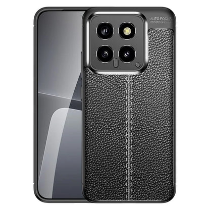 For Xiaomi 14 Case Litchi Texture Flexible TPU Smartphone Back Cover