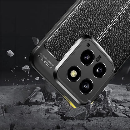 For Xiaomi 14 Case Litchi Texture Flexible TPU Smartphone Back Cover