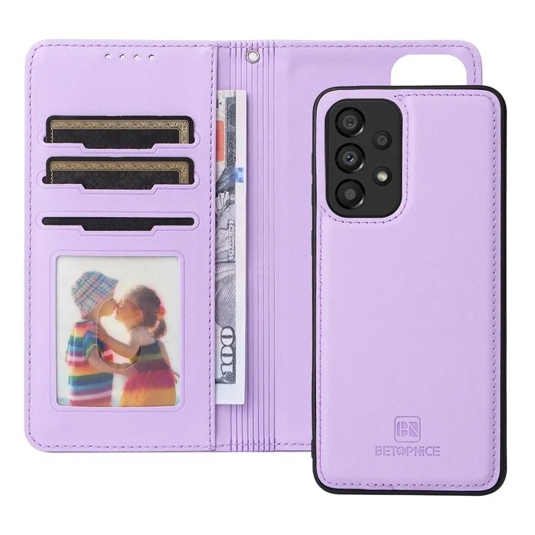 BETOPNICE 005 For Samsung Galaxy A33 5G Case Anti-drop Detachable Phone Leather Cover