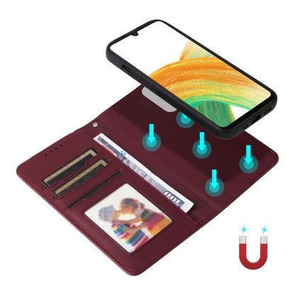 BETOPNICE 005 For Samsung Galaxy A33 5G Case Anti-drop Detachable Phone Leather Cover