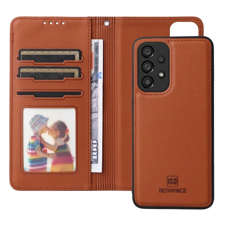 BETOPNICE 005 For Samsung Galaxy A33 5G Case Anti-drop Detachable Phone Leather Cover