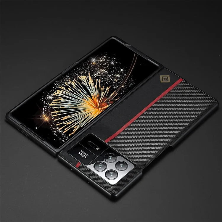LC.IMEEKE For Xiaomi Mix Fold 3 5G Case Carbon Fiber Texture Drop-Proof Shell Phone Cover