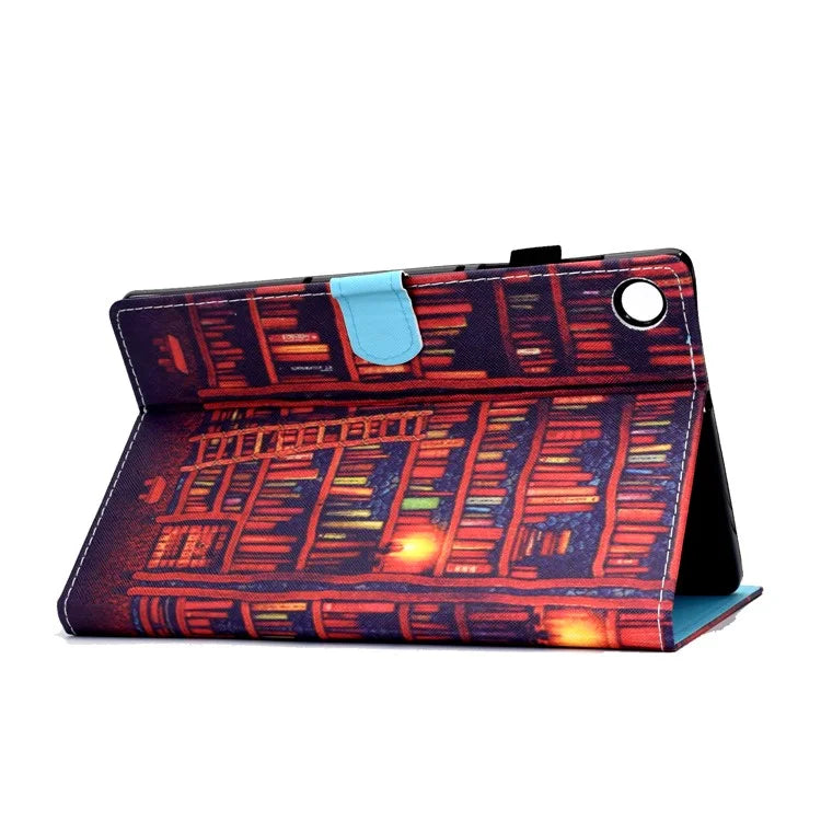 For Samsung Galaxy Tab A9+ PU Leather Case Pattern Printing Smart Tablet Cover with Pencil Holder