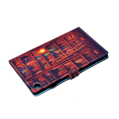 For Samsung Galaxy Tab A9+ PU Leather Case Pattern Printing Smart Tablet Cover with Pencil Holder