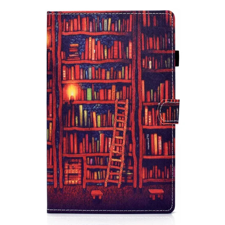 For Samsung Galaxy Tab A9+ PU Leather Case Pattern Printing Smart Tablet Cover with Pencil Holder