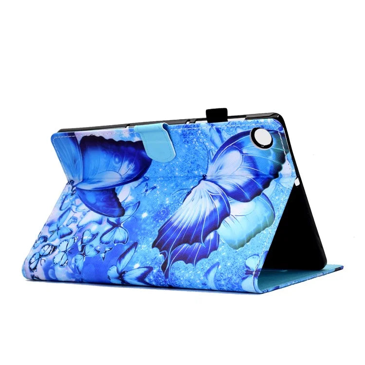 For Samsung Galaxy Tab A9+ PU Leather Case Pattern Printing Smart Tablet Cover with Pencil Holder