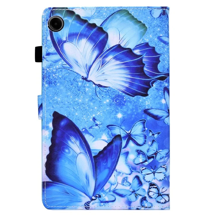 For Samsung Galaxy Tab A9+ PU Leather Case Pattern Printing Smart Tablet Cover with Pencil Holder