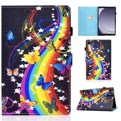 For Samsung Galaxy Tab A9+ PU Leather Case Pattern Printing Smart Tablet Cover with Pencil Holder