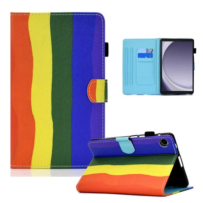 For Samsung Galaxy Tab A9+ PU Leather Case Pattern Printing Smart Tablet Cover with Pencil Holder