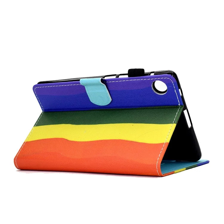 For Samsung Galaxy Tab A9+ PU Leather Case Pattern Printing Smart Tablet Cover with Pencil Holder