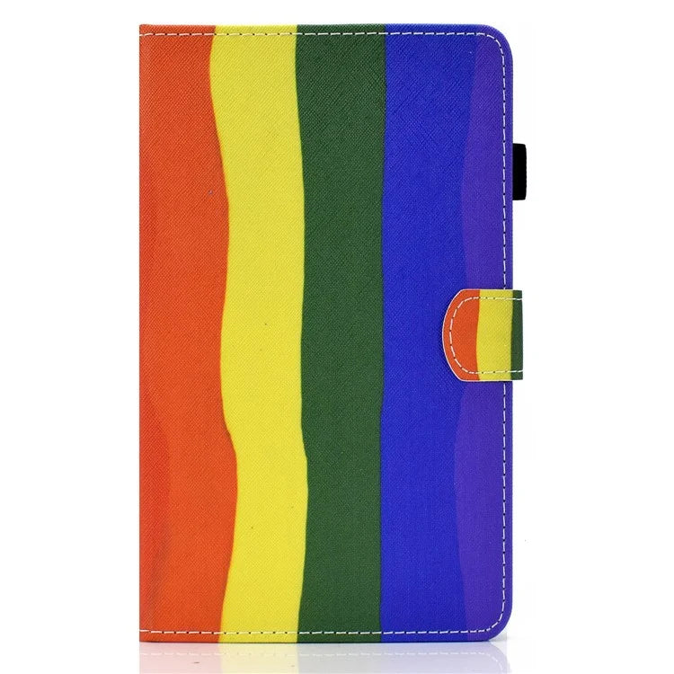 For Samsung Galaxy Tab A9+ PU Leather Case Pattern Printing Smart Tablet Cover with Pencil Holder