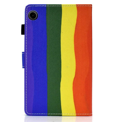 For Samsung Galaxy Tab A9+ PU Leather Case Pattern Printing Smart Tablet Cover with Pencil Holder