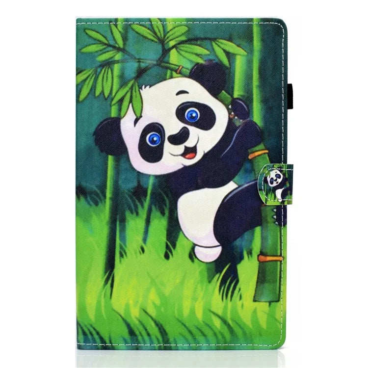 For Samsung Galaxy Tab A9+ PU Leather Case Pattern Printing Smart Tablet Cover with Pencil Holder