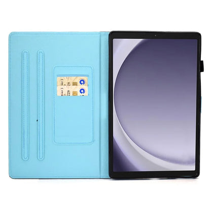 For Samsung Galaxy Tab A9+ PU Leather Case Pattern Printing Smart Tablet Cover with Pencil Holder