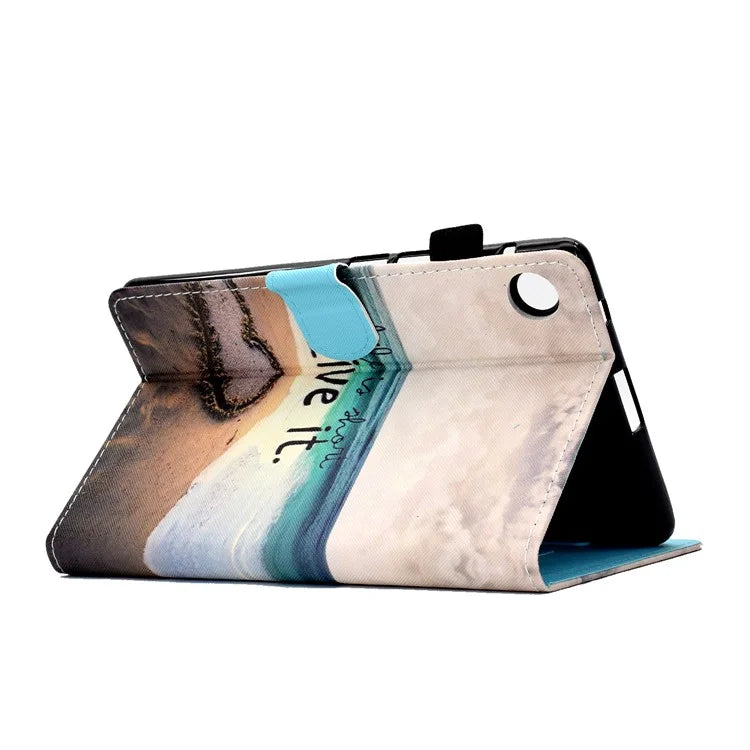 For Samsung Galaxy Tab A9+ PU Leather Case Pattern Printing Smart Tablet Cover with Pencil Holder