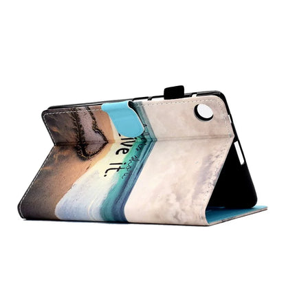 For Samsung Galaxy Tab A9+ PU Leather Case Pattern Printing Smart Tablet Cover with Pencil Holder