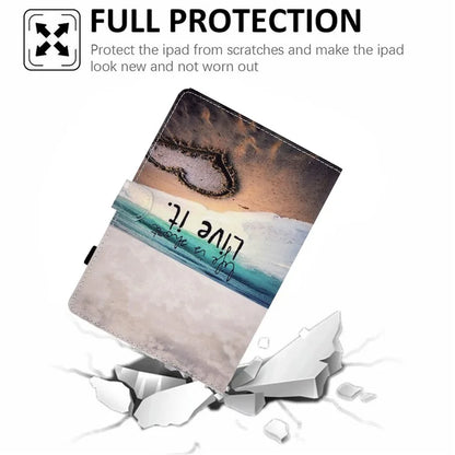 For Samsung Galaxy Tab A9+ PU Leather Case Pattern Printing Smart Tablet Cover with Pencil Holder