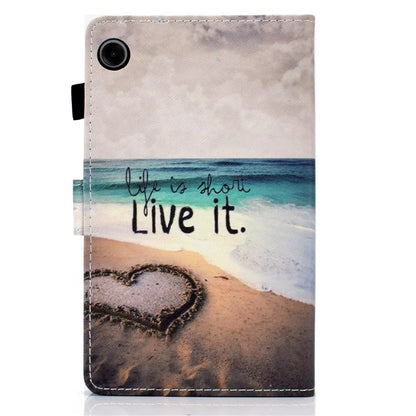 For Samsung Galaxy Tab A9+ PU Leather Case Pattern Printing Smart Tablet Cover with Pencil Holder