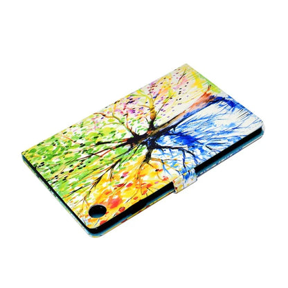 For Samsung Galaxy Tab A9+ PU Leather Case Pattern Printing Smart Tablet Cover with Pencil Holder