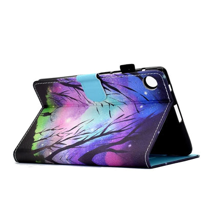 For Samsung Galaxy Tab A9+ PU Leather Case Pattern Printing Smart Tablet Cover with Pencil Holder
