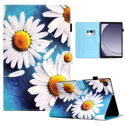 For Samsung Galaxy Tab A9+ PU Leather Case Pattern Printing Smart Tablet Cover with Pencil Holder